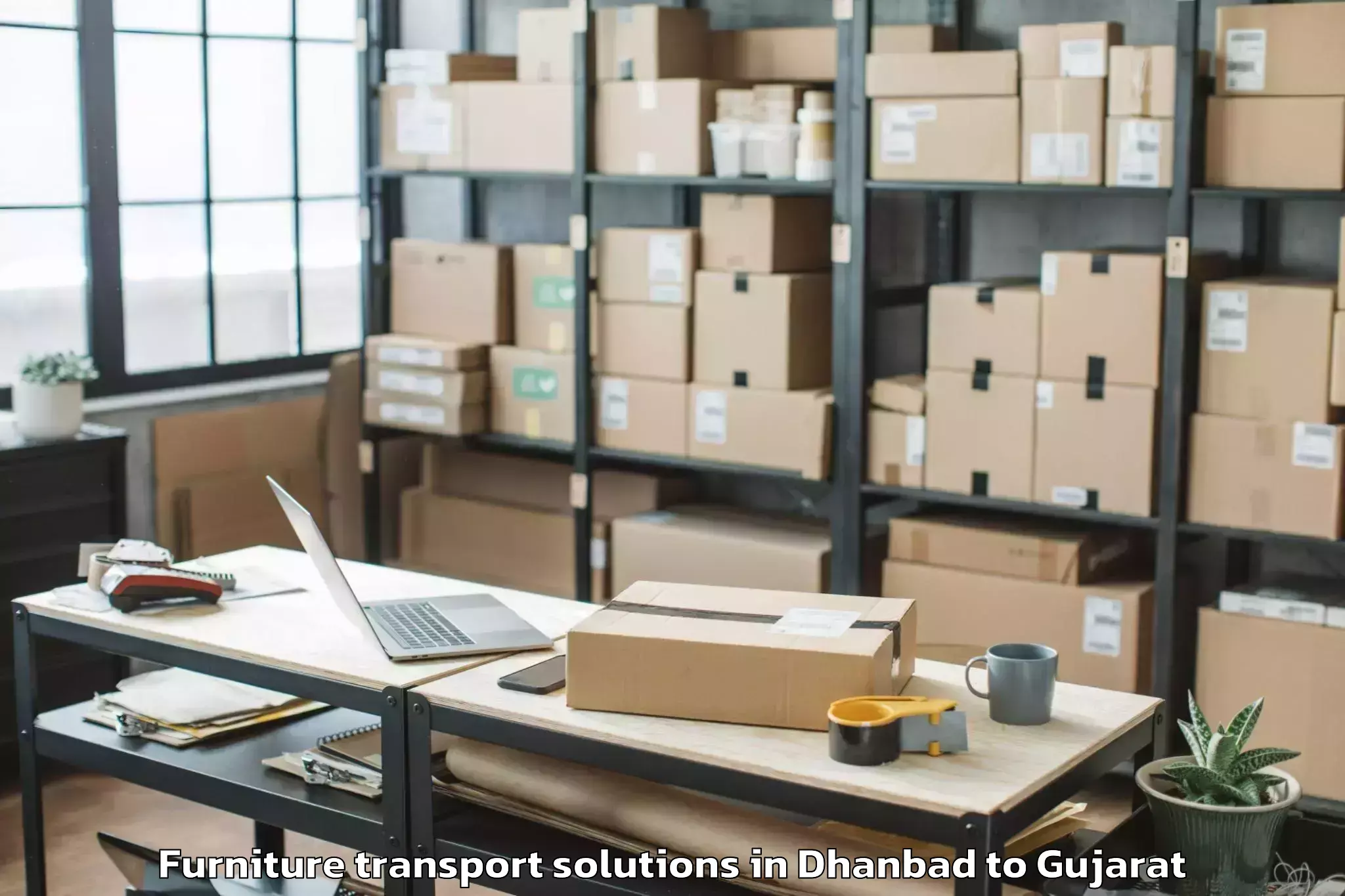 Expert Dhanbad to Jafrabad Furniture Transport Solutions